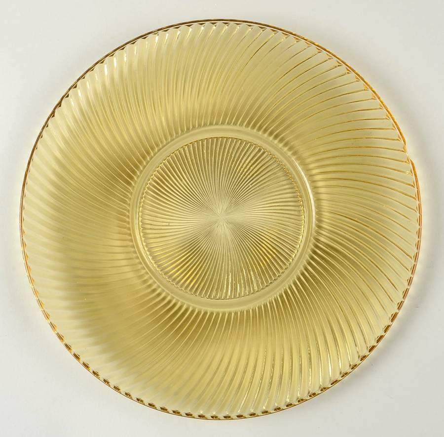 Diana Amber 11" Sandwich Plate by Federal Glass -1