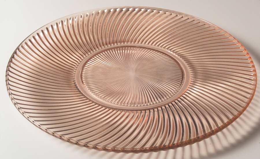 Diana Pink 11" Sandwich Plate by Federal Glass -1