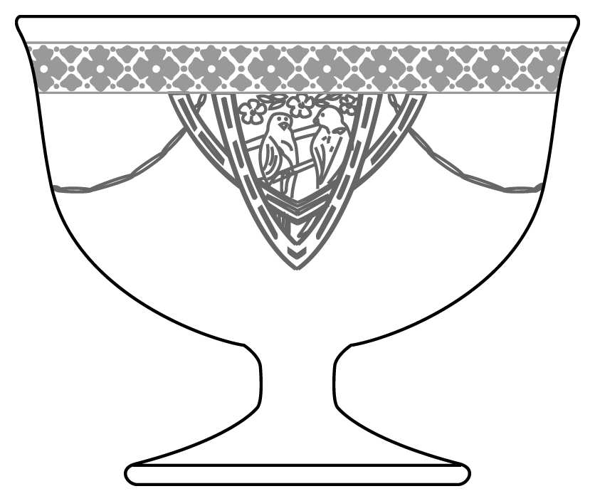 Georgian Clear Champagne/Tall Sherbet by Federal Glass -1
