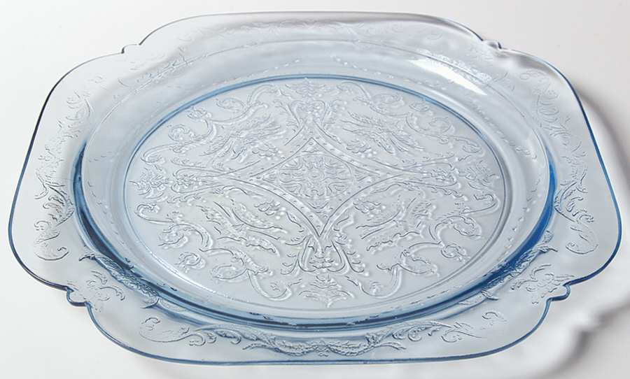 Madrid Blue Dinner Plate by Federal Glass -1