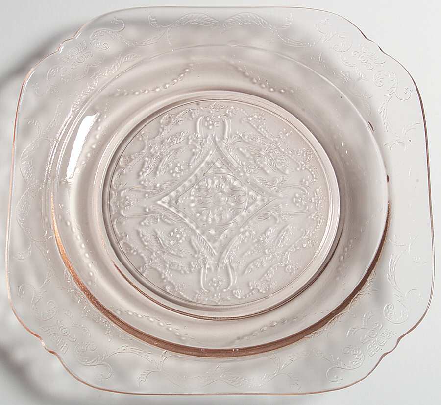 Madrid Pink 7" Salad Plate by Federal Glass -1