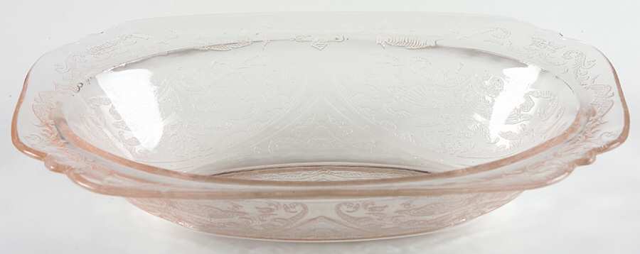 Madrid Pink 10" Oval Vegetable Bowl by Federal Glass -1