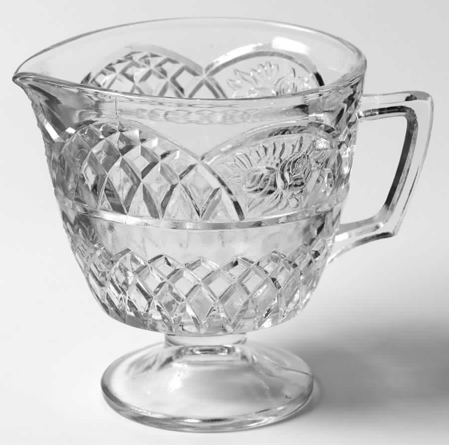 Mayfair Clear Footed Creamer by Federal Glass -1