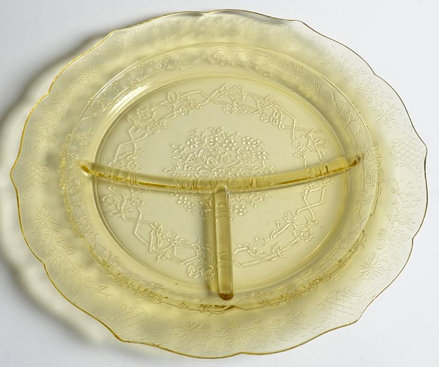 Normandie Amber Grill Plate by Federal Glass -1