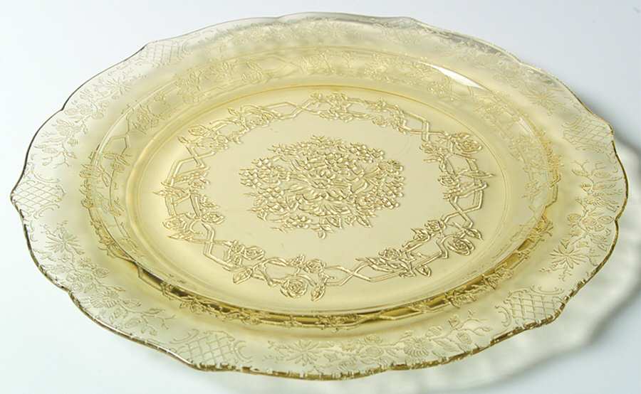 Normandie Amber Dinner Plate by Federal Glass -1