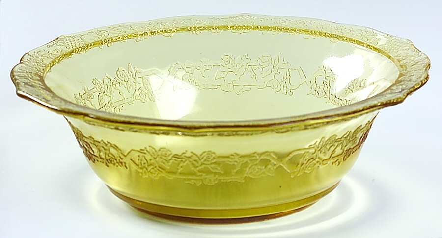 Normandie Amber 8" Large Fruit Bowl by Federal Glass -1
