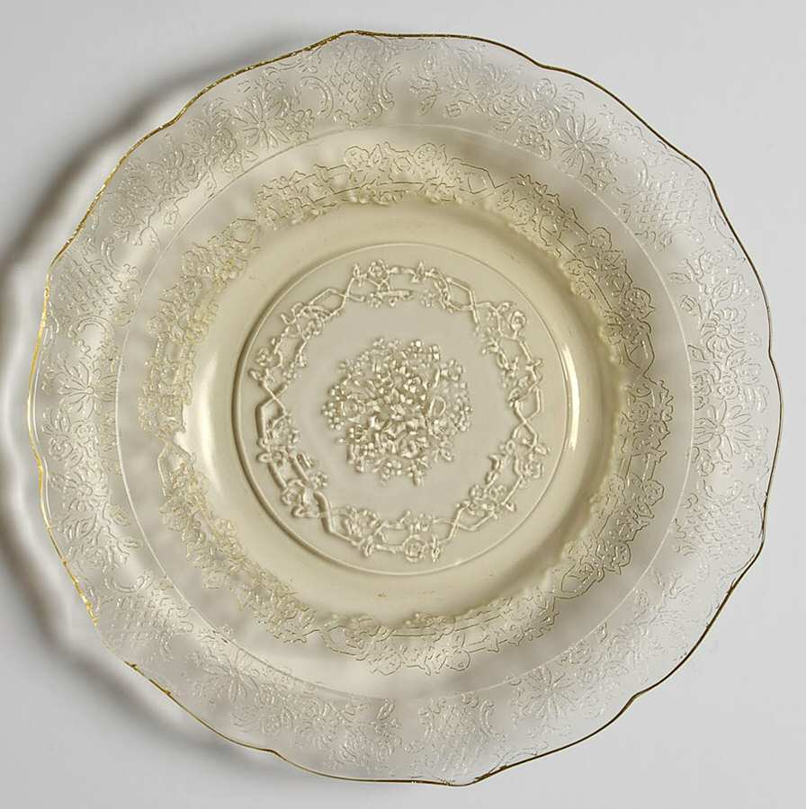 Normandie Amber Bread & Butter Plate by Federal Glass -1