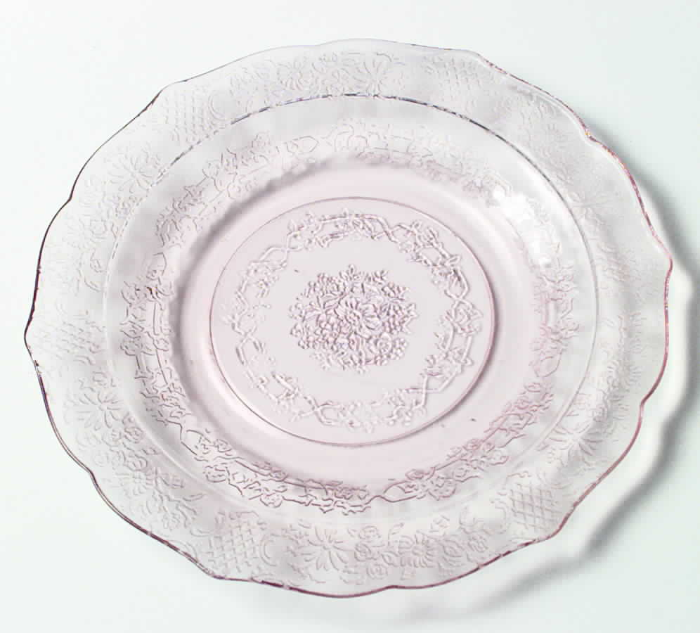 Normandie Pink Bread & Butter Plate by Federal Glass -1