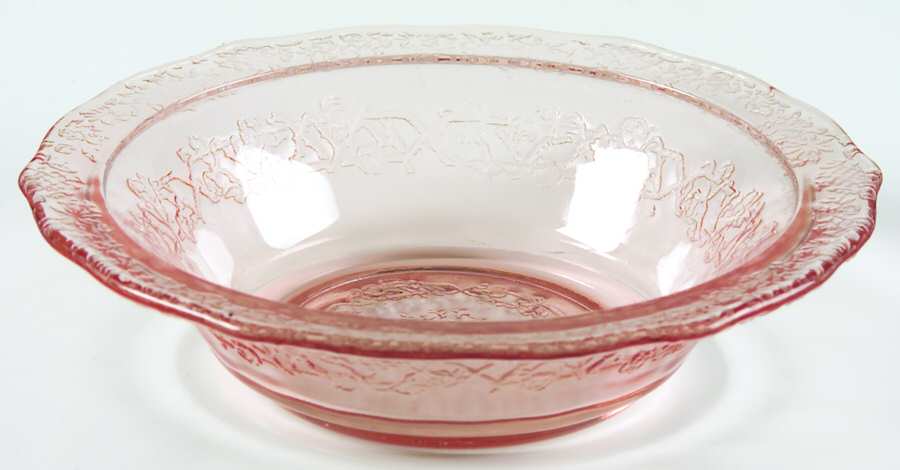 Normandie Pink 5" Small Fruit/Dessert Bowl by Federal Glass -1