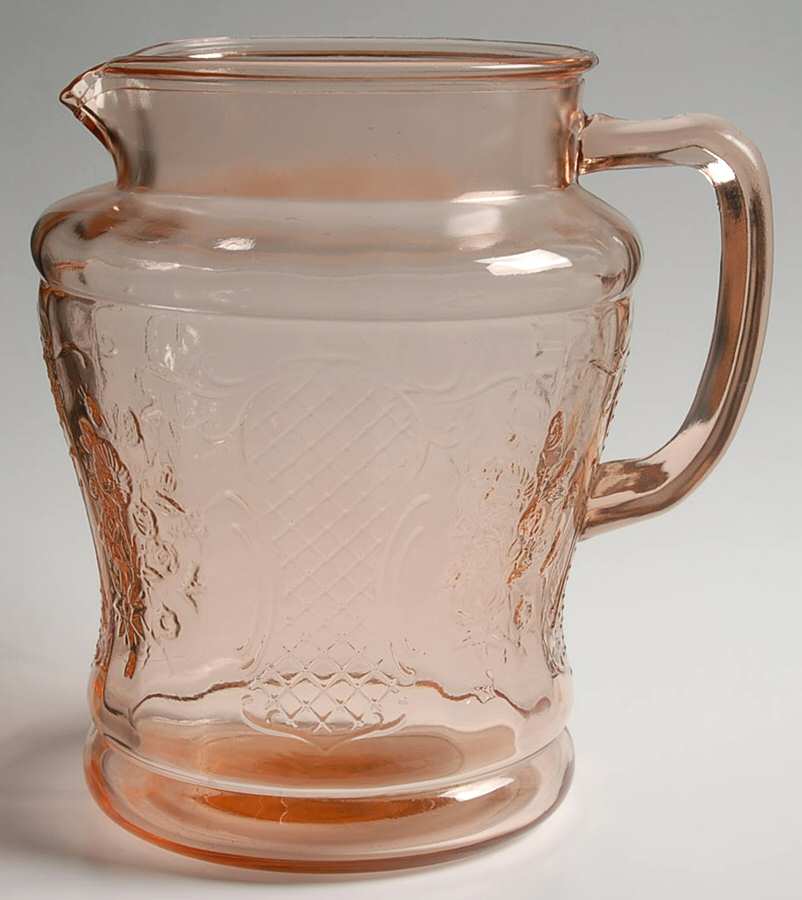 Normandie Pink 80 Oz Pitcher by Federal Glass -1