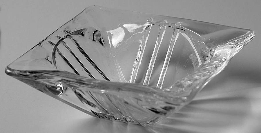 Park Avenue Clear Small Square Ashtray by Federal Glass -1