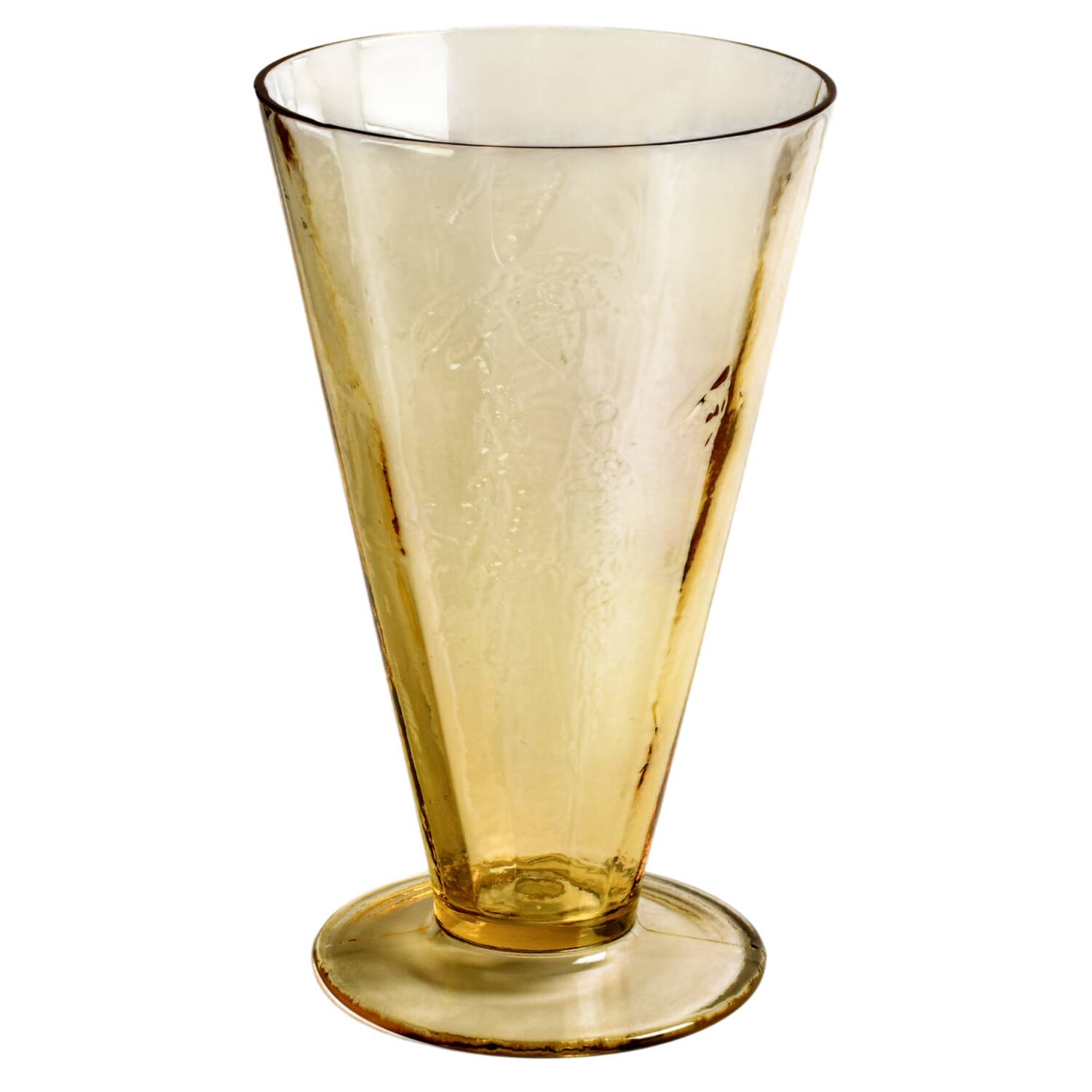 Parrot Amber 10 Oz Footed Tumbler by Federal Glass -1