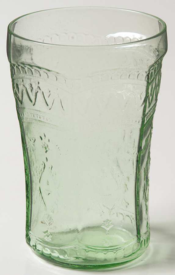 Patrician Green 9 Oz Flat Tumbler by Federal Glass -1