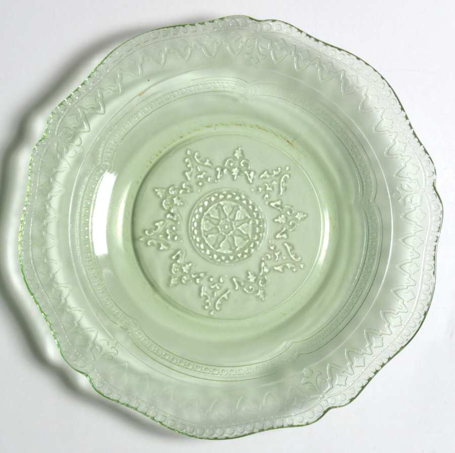 Patrician Green Bread & Butter Plate by Federal Glass -1