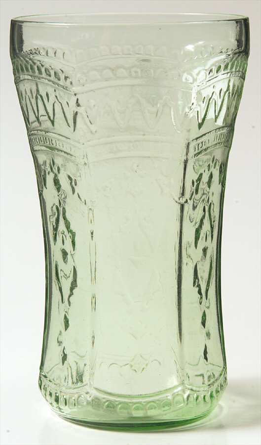 Patrician Green 14 Oz Flat Tumbler by Federal Glass -1
