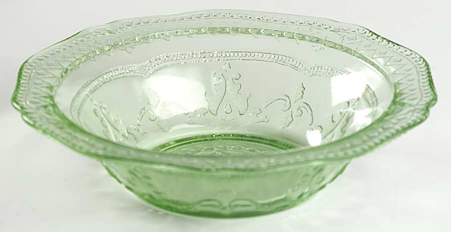 Patrician Green 5" Small Fruit/Dessert Bowl by Federal Glass -1