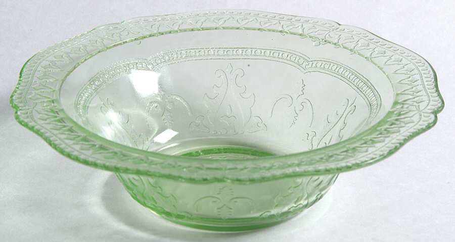 Patrician Green Cereal Bowl by Federal Glass -1