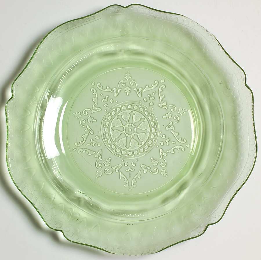 Patrician Green 7" Salad Plate by Federal Glass -1