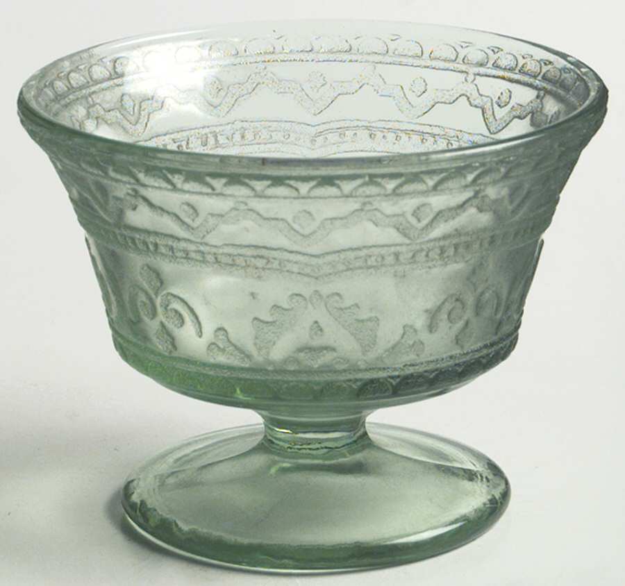 Patrician Green Champagne/Tall Sherbet by Federal Glass -1