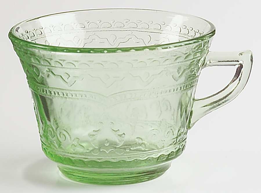 Patrician Green Cup Only by Federal Glass -1