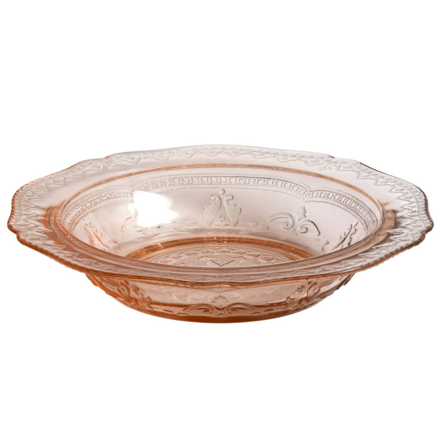 Patrician Pink Open Jam/Jelly by Federal Glass -1