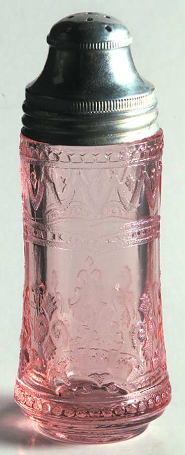 Patrician Pink Shaker with Metal Lid by Federal Glass -1