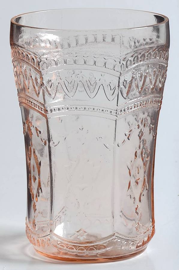 Patrician Pink 8 Oz Flat Tumbler by Federal Glass -1