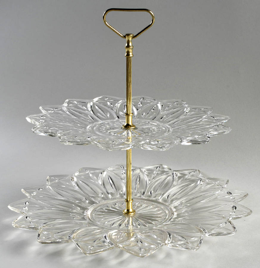 Petal Clear 2 Tier Serving Tray by Federal Glass -1