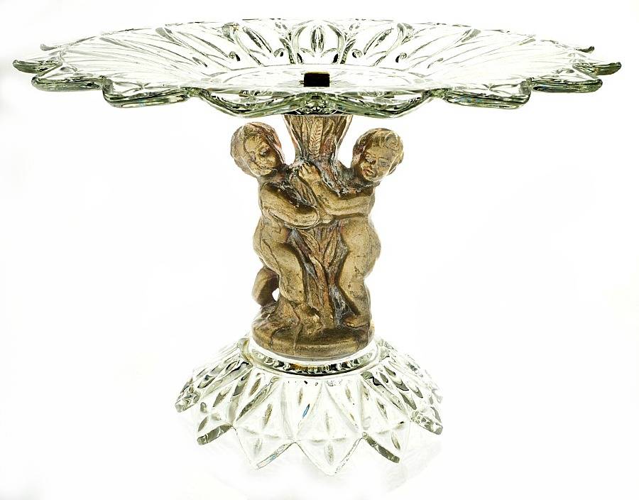 Petal Clear Round Compote (Height X Width) by Federal Glass -1