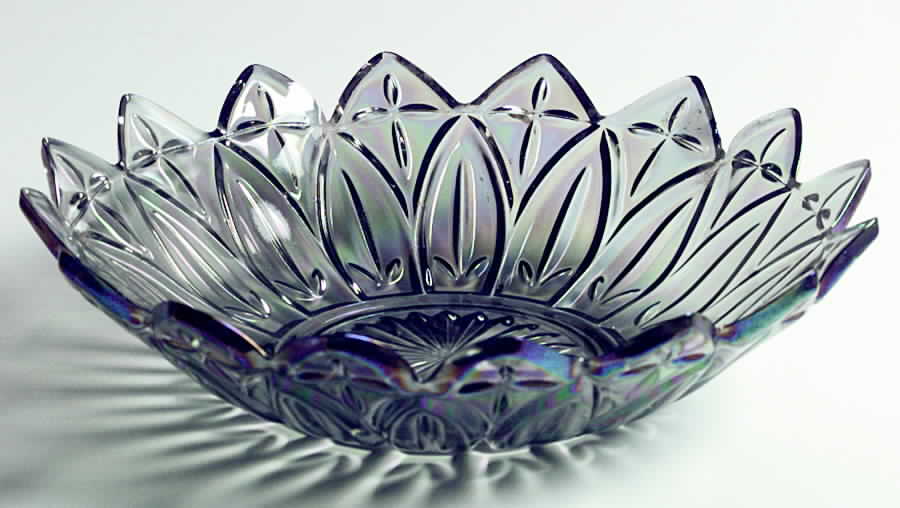Petal Smoke (Iridescent) Large Dessert Bowl by Federal Glass -1