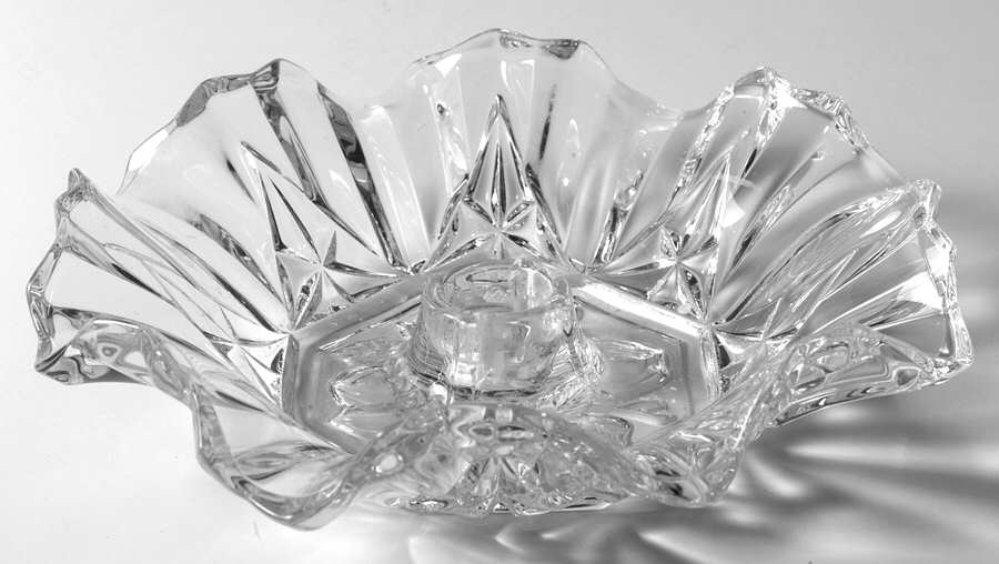 Pioneer Clear Candle Bowl by Federal Glass -1