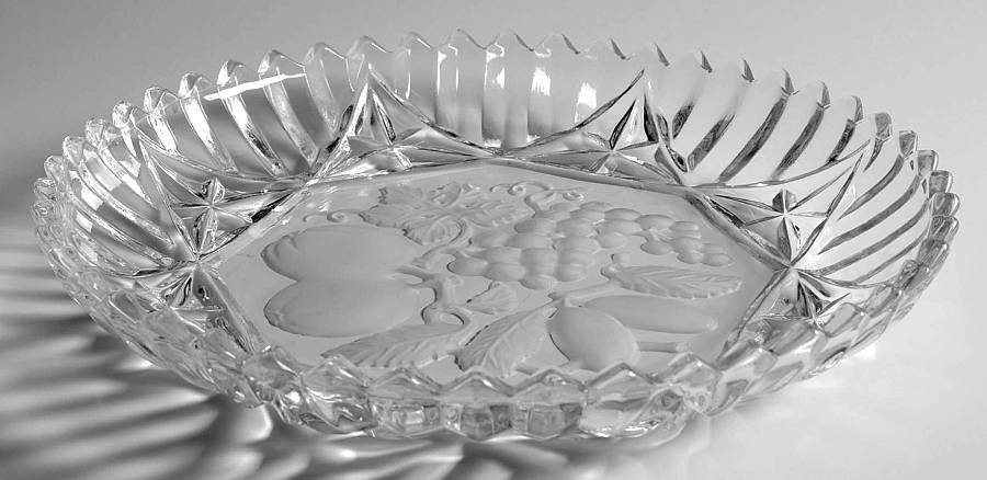 Pioneer Clear 11" Shallow Round Bowl by Federal Glass -1