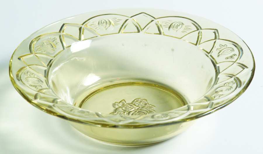 Rosemary Amber 5" Small Fruit/Dessert Bowl by Federal Glass -1