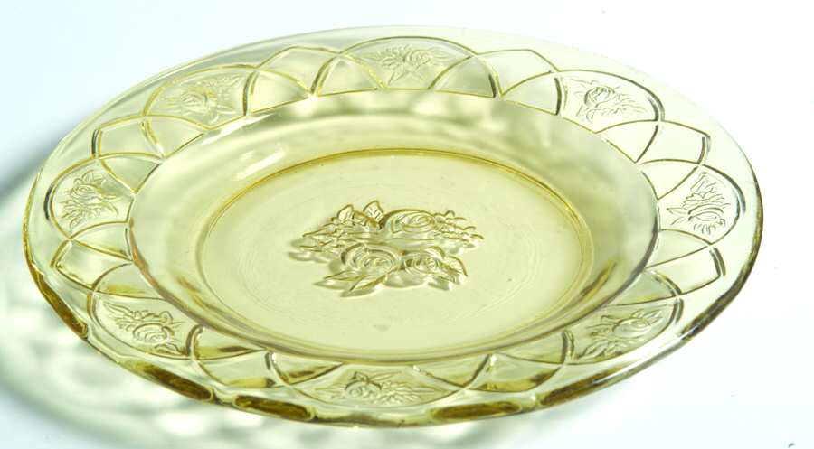 Rosemary Amber Salad Plate by Federal Glass -1