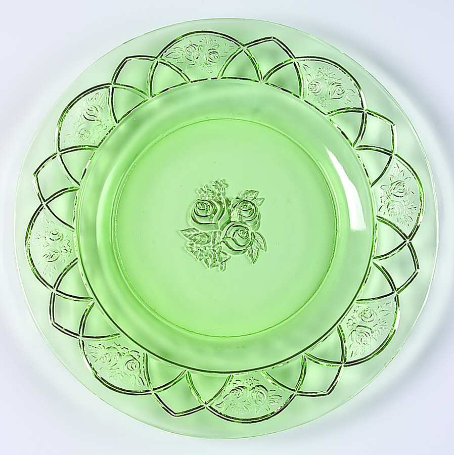 Rosemary Green Dinner Plate by Federal Glass -1