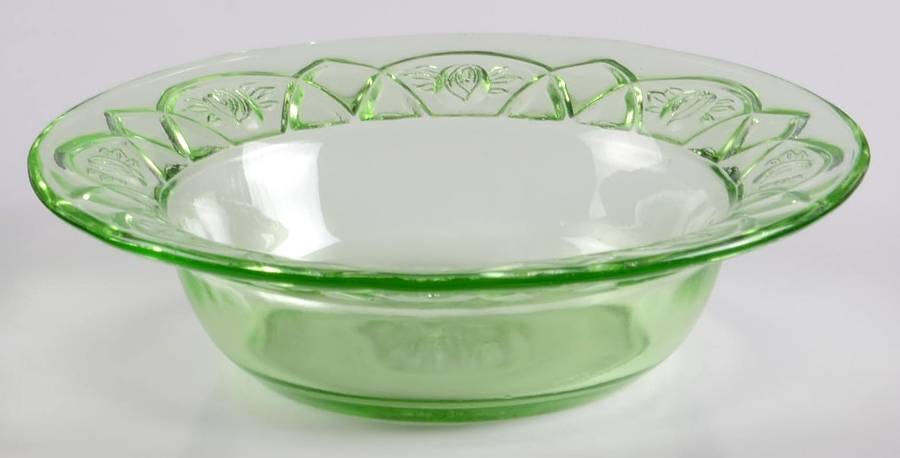 Rosemary Green 5" Small Fruit/Dessert Bowl by Federal Glass -1