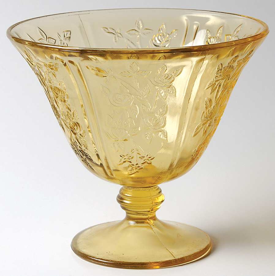 Sharon Amber Candy Jar No Lid by Federal Glass -1