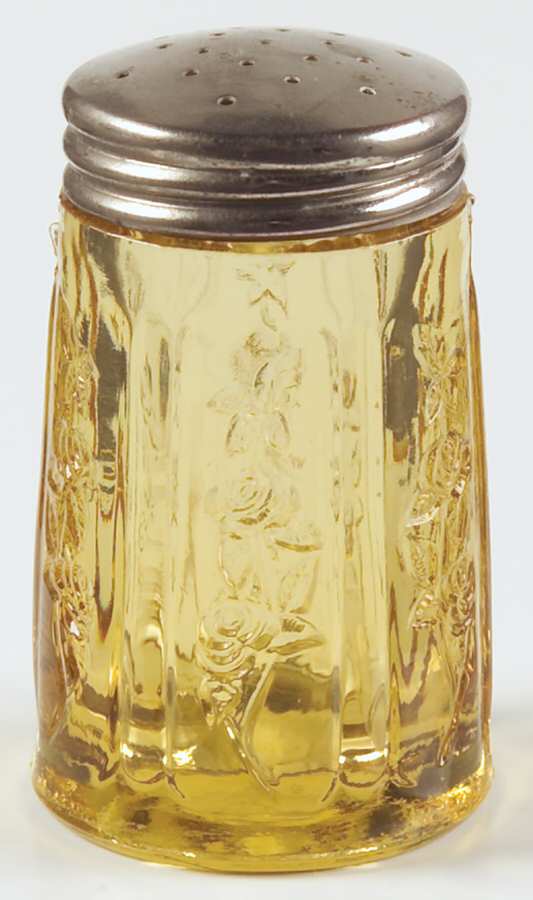 Sharon Amber Shaker with Metal Lid by Federal Glass -1