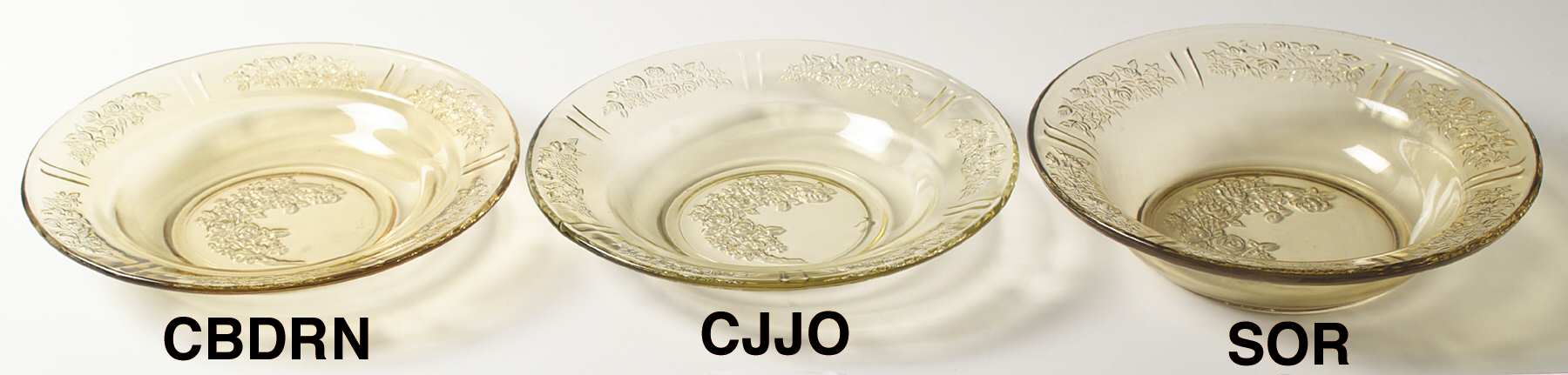 Sharon Amber Round Butter Dish No Lid by Federal Glass -1