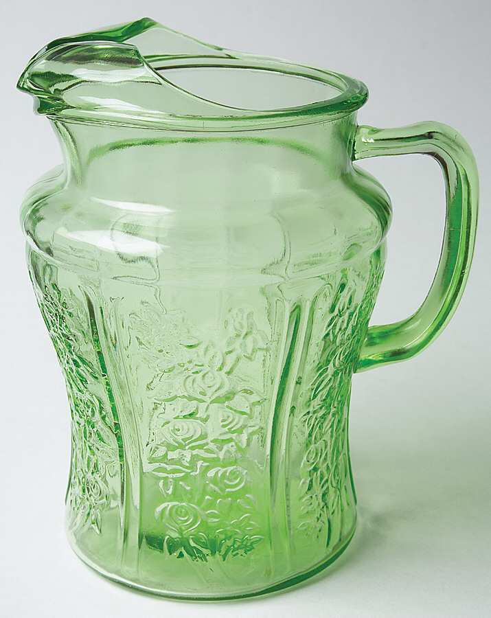 Sharon Green 80 Oz Ice Lip Pitcher by Federal Glass -1