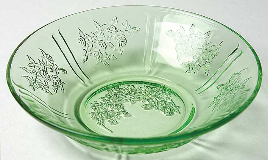 Sharon Green Cereal Bowl by Federal Glass -1