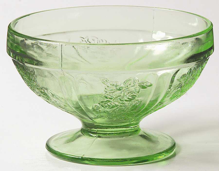Sharon Green Champagne/Tall Sherbet by Federal Glass -1