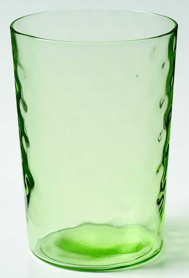 Thumbprint Green 8 Oz Flat Tumbler by Federal Glass -1