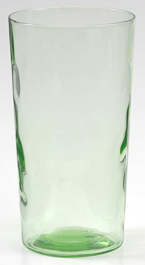 Thumbprint Green 12 Oz Flat Tumbler by Federal Glass -1