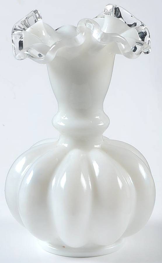 Silver Crest 5" Crimped Vase by Fenton-1