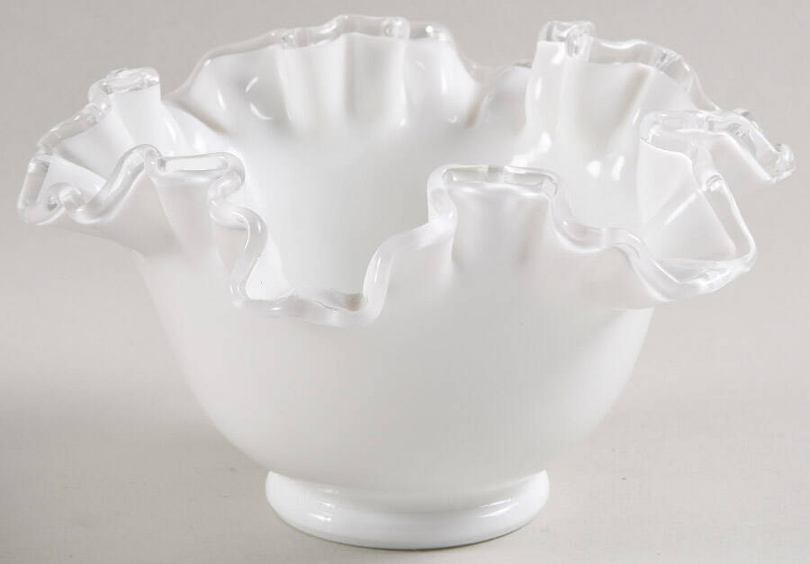 Silver Crest 6" Round Double Crimped Bowl by Fenton-1