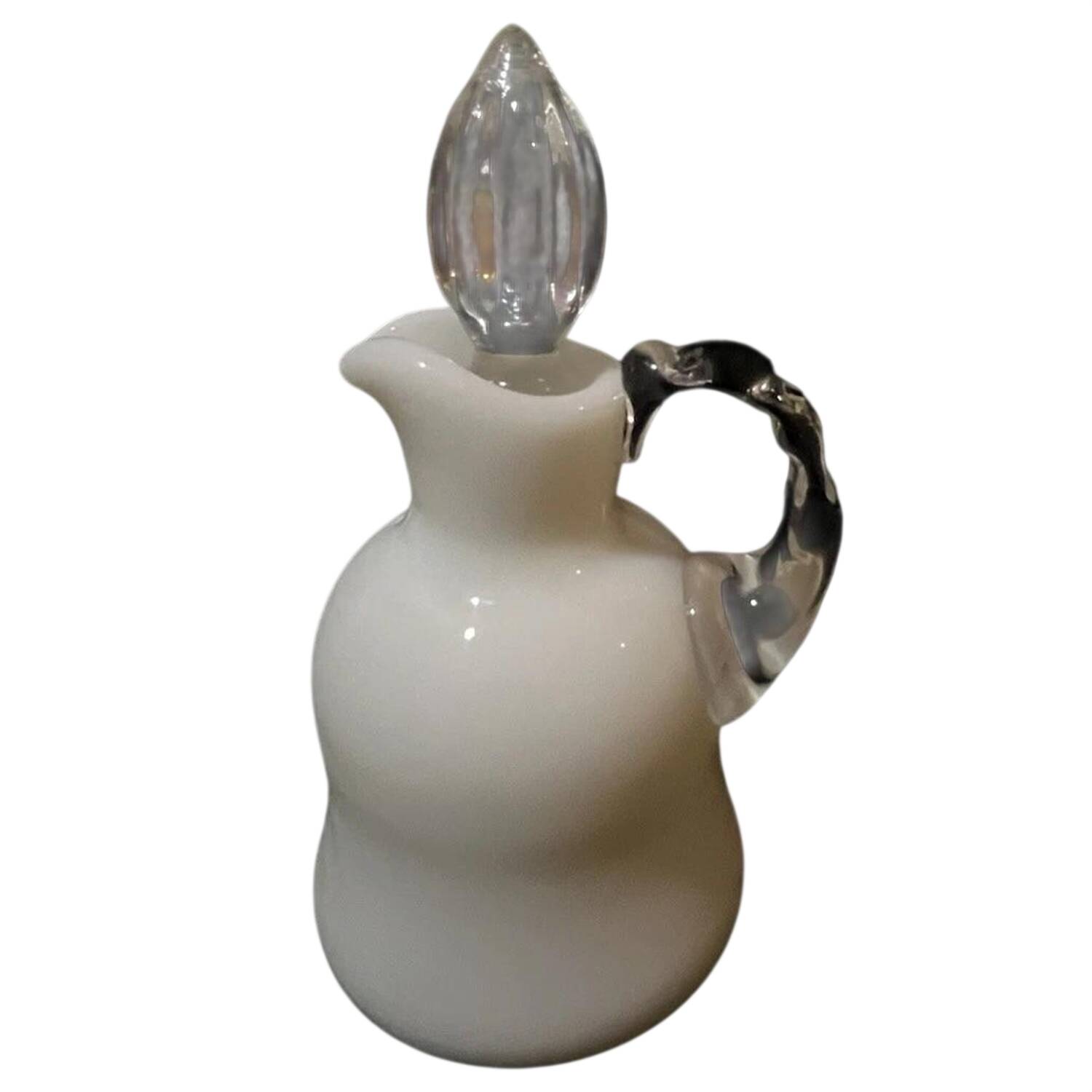 Silver Crest Oil Cruet & Stopper by Fenton-1