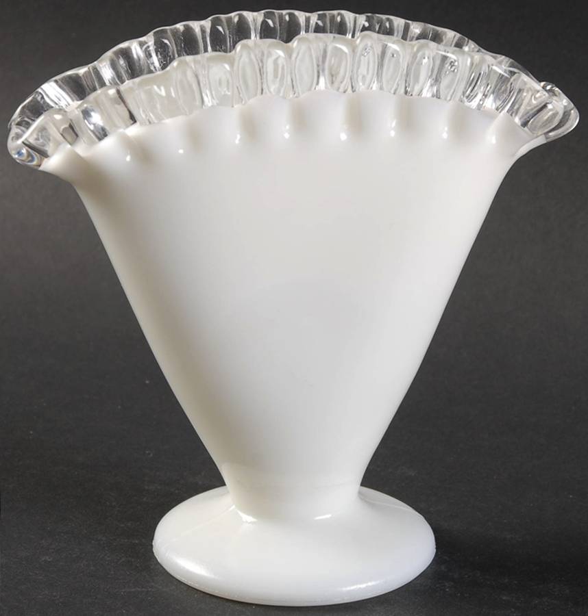 Silver Crest 4" Fan Vase by Fenton-1