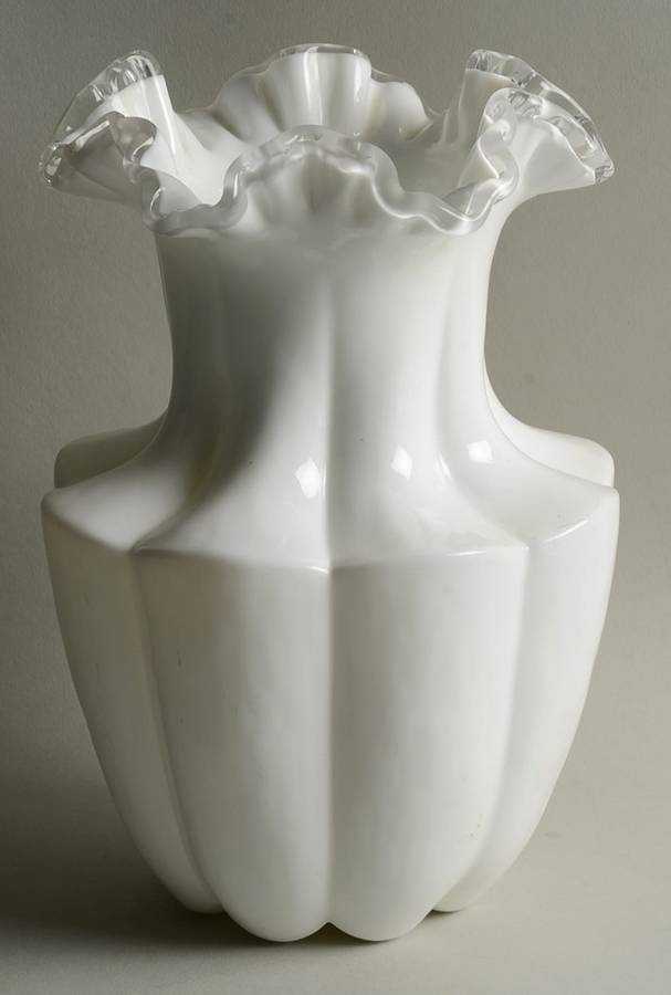 Silver Crest 10" Flower Vase by Fenton-1