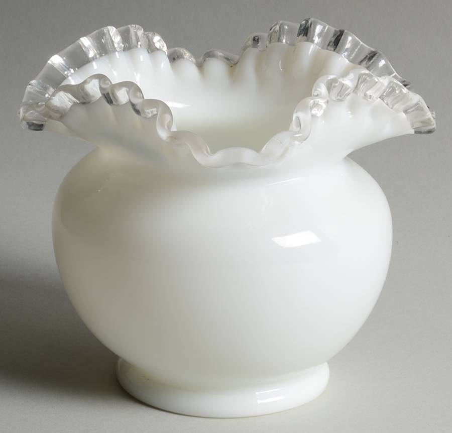 Silver Crest 5" Crimped Square Vase by Fenton-1